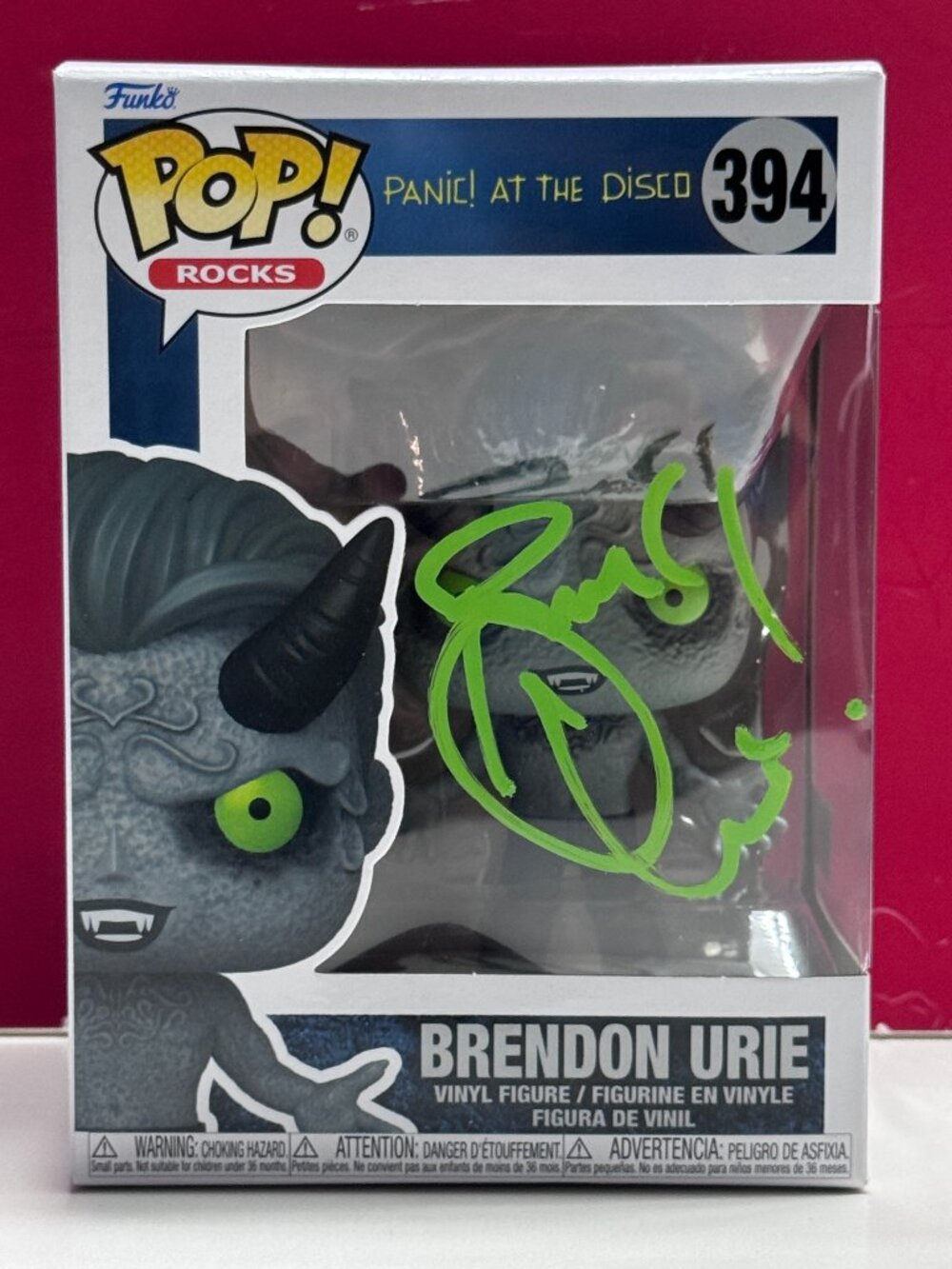 FUNKO POP Panic At Disco BRENDON URIE #394 Signed by himself RARE COA AUTHENTIC